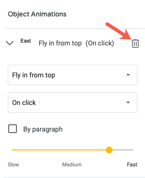 Значок корзины для удаления анимации