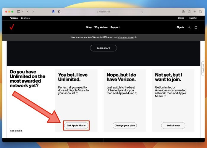 Verizon Apple Music