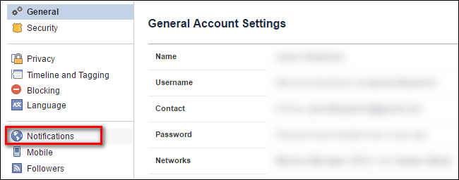 Список разделов настроек с выделенным Уведомления