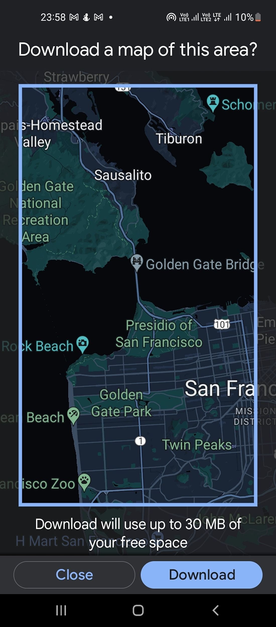 Загрузка офлайн карт