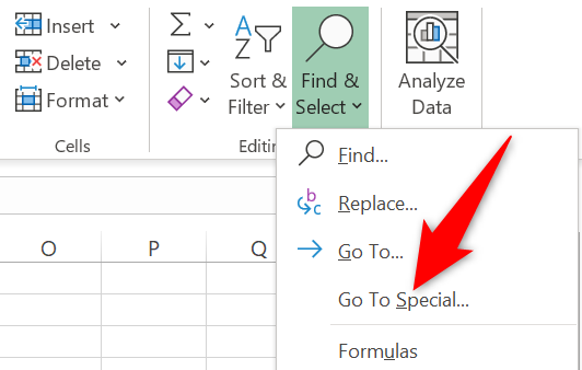 Откройте Перейти — Особые.