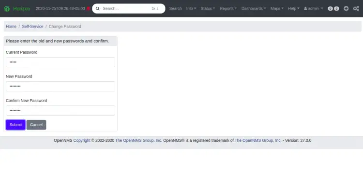 Смена пароля администратора
