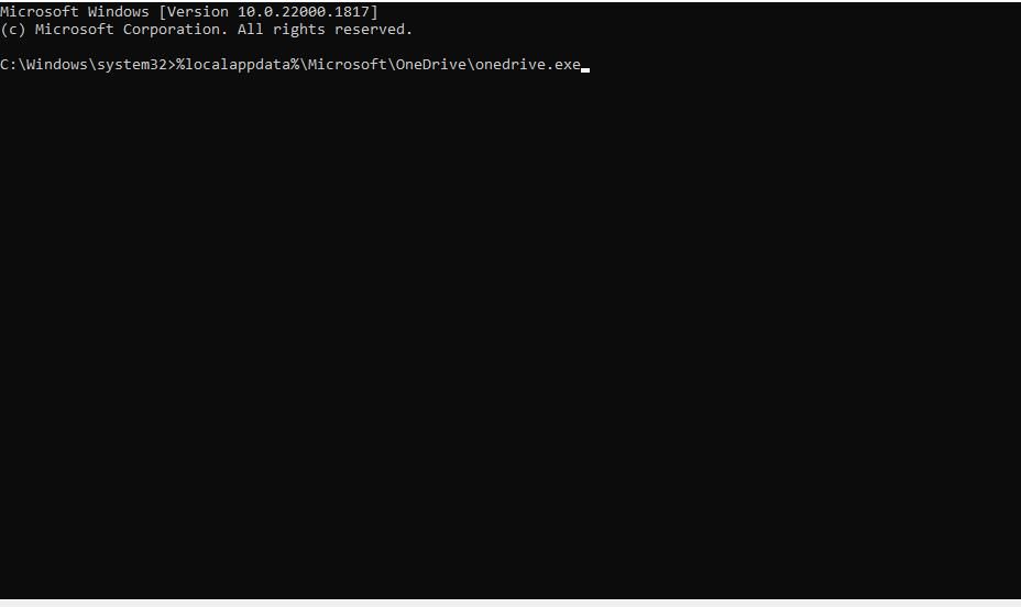 Запуск OneDrive после сброса