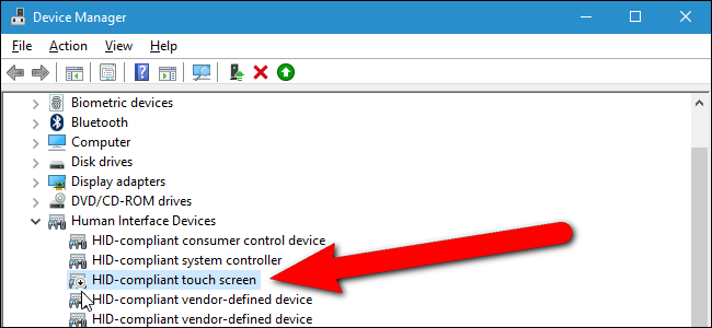 Включить или отключить сенсорный экран в Windows 10