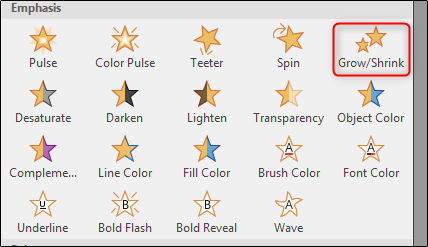 Анимация «Увеличить/Уменьшить»