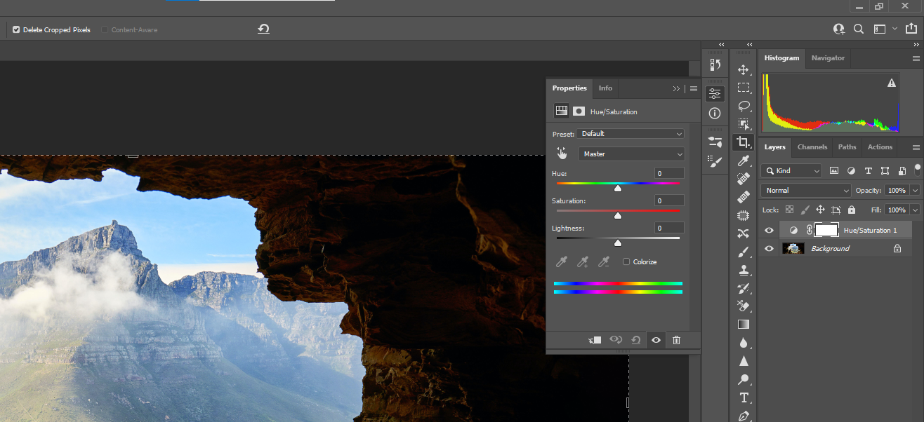 Создание HSL-слоя для пейзажа