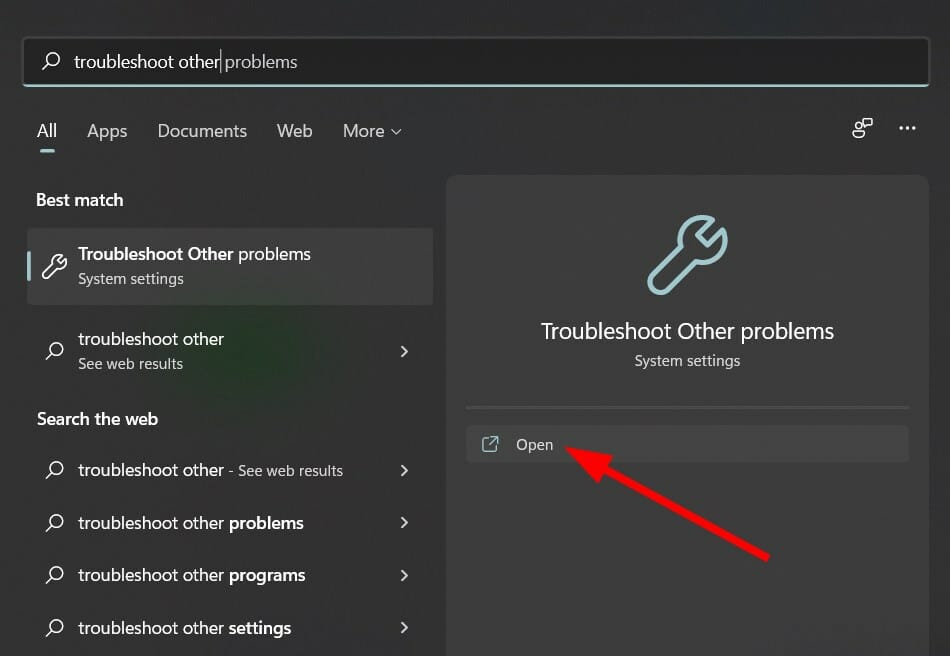 troubleshoot other settings