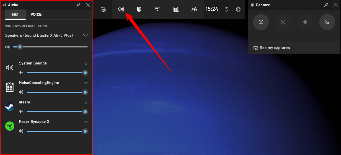Xbox Game Bar в Windows 10