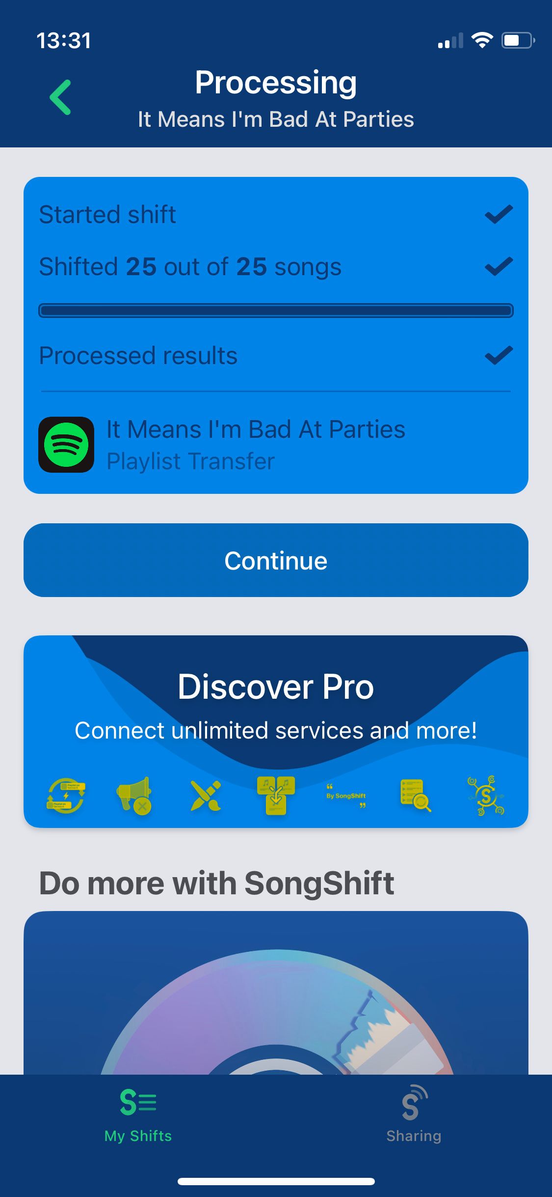 SongShift переносит плейлист