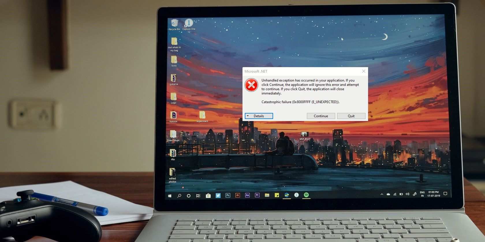 Ошибка: Unhandled exception — как исправить