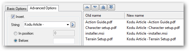 Пример массового переименования с добавлением суффикса