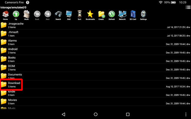 Выбор файла APK для копирования на SD