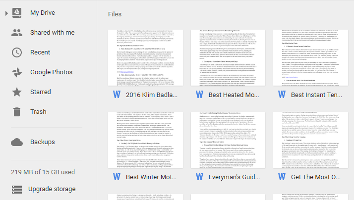 Выбор нескольких файлов в Google Drive с удержанием клавиши Ctrl