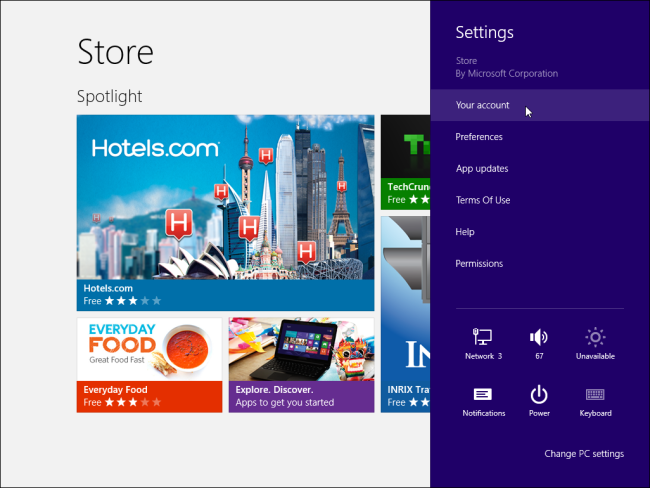 Параметры Магазина и аккаунт