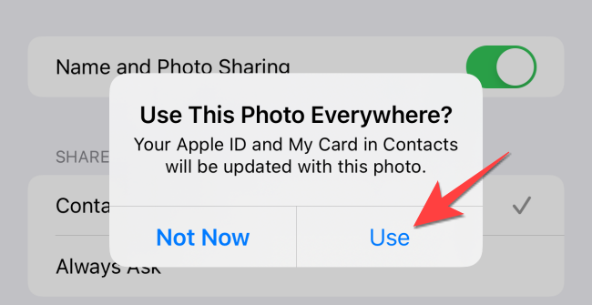 Выберите «Использовать» в подсказке.