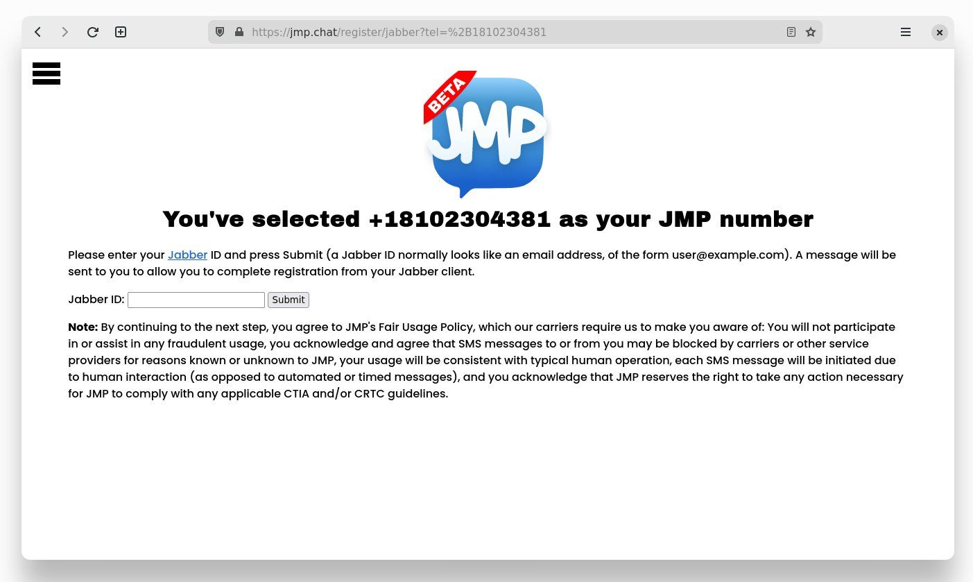 JMP: добавить Jabber ID