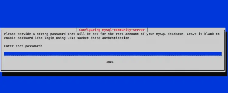 Установка пароля root для MySQL