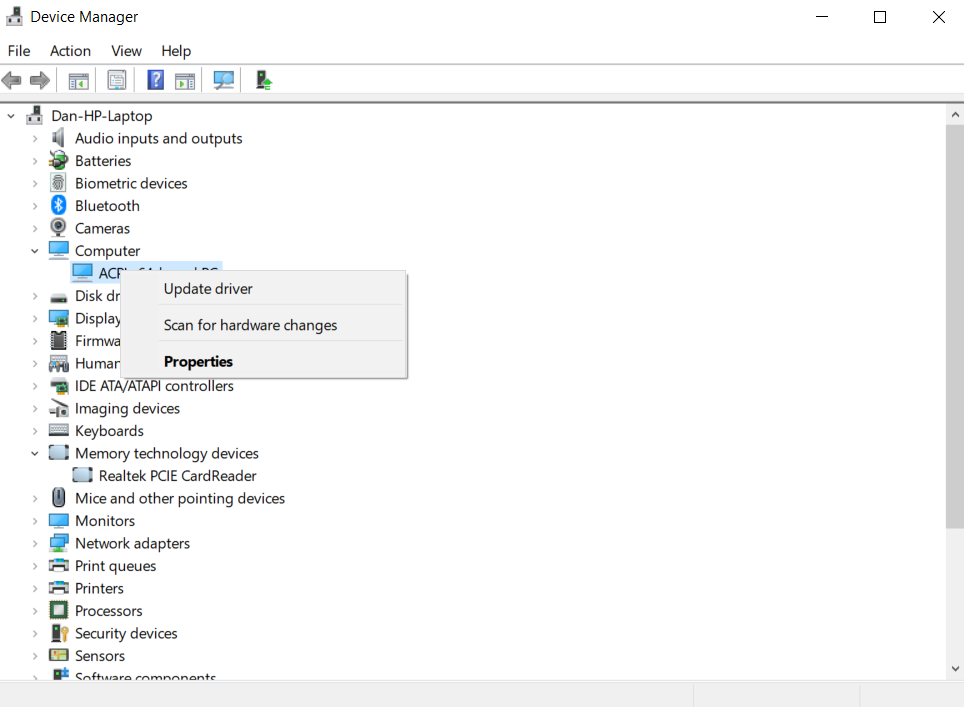 Диспетчер устройств: обновление драйвера в Windows