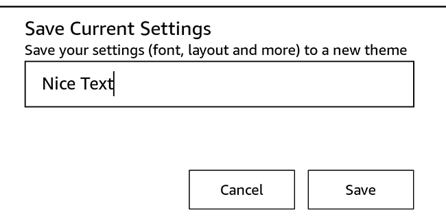 Поле для названия пользовательской темы