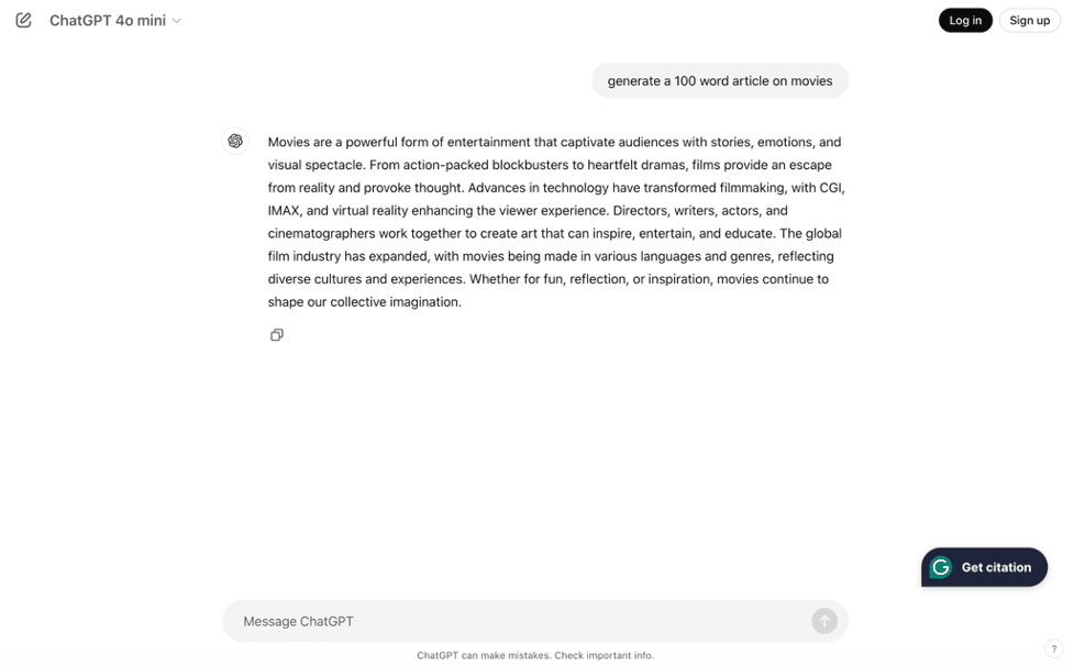 Исходный текст, сгенерированный ChatGPT, перед проверкой