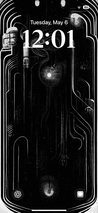 Conversation shortcut added to iPhone lock screen. 