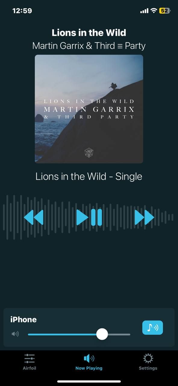 Audio playing from MacBook on iPhone's speakers with Airfoil Satellite app