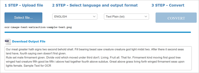 Скриншот: Online OCR интерфейс