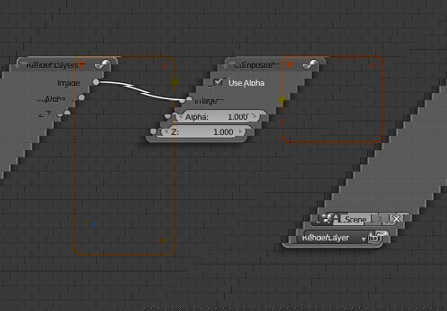 Исходные узлы в Node Editor перед началом