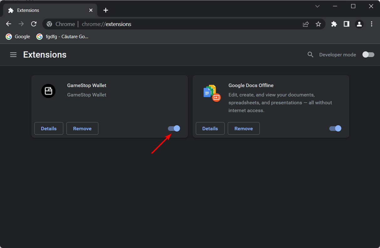 disable-ext your connection was interrupteda network change was detected. err_network_changed