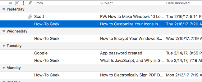 Панель чтения отключена в Outlook для Mac; письмо открывается в отдельном окне