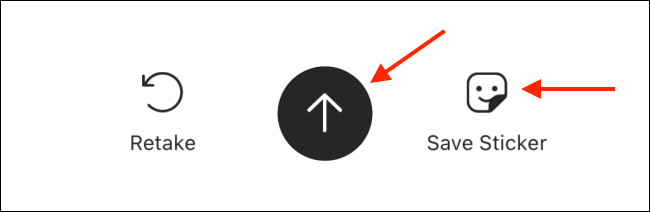 Отправить селфи-стикер