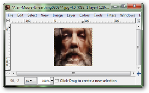 Результат пикселизации в GIMP