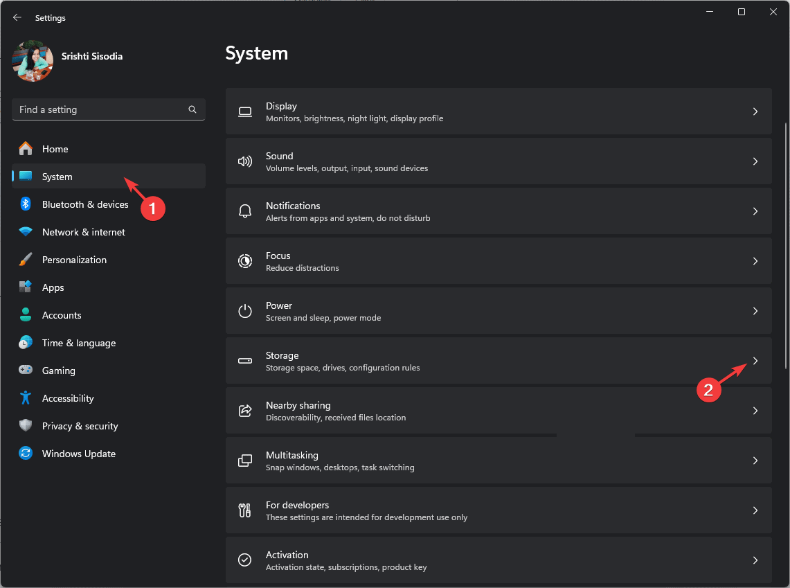 Параметры Система → Питание и батарея