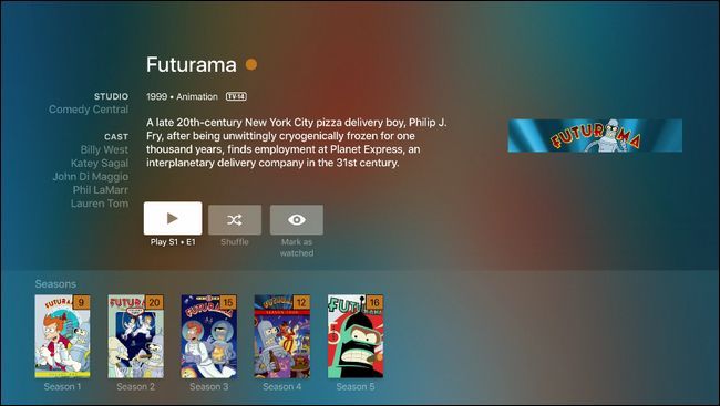Страница сериала Futurama в Plex — сезоны и описание