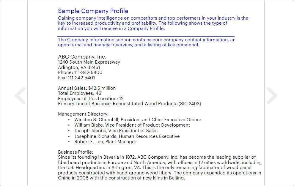 Короткий шаблон профиля для стартапа
