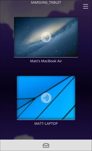 Список получателей на Android