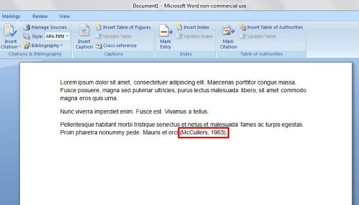 Скриншот: меню Insert Citation с выпадающим списком добавленных источников