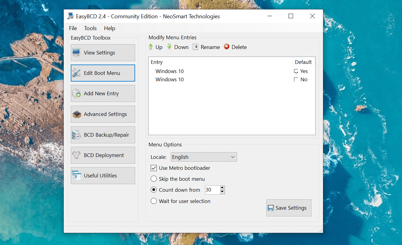 easybcd boot menu editor