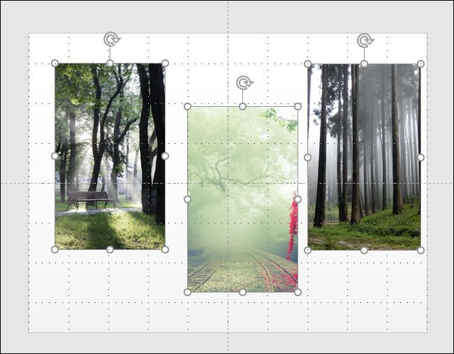 Выделение нескольких объектов на слайде