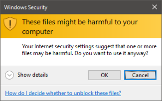 Предупреждение Windows при копировании файлов из системной папки