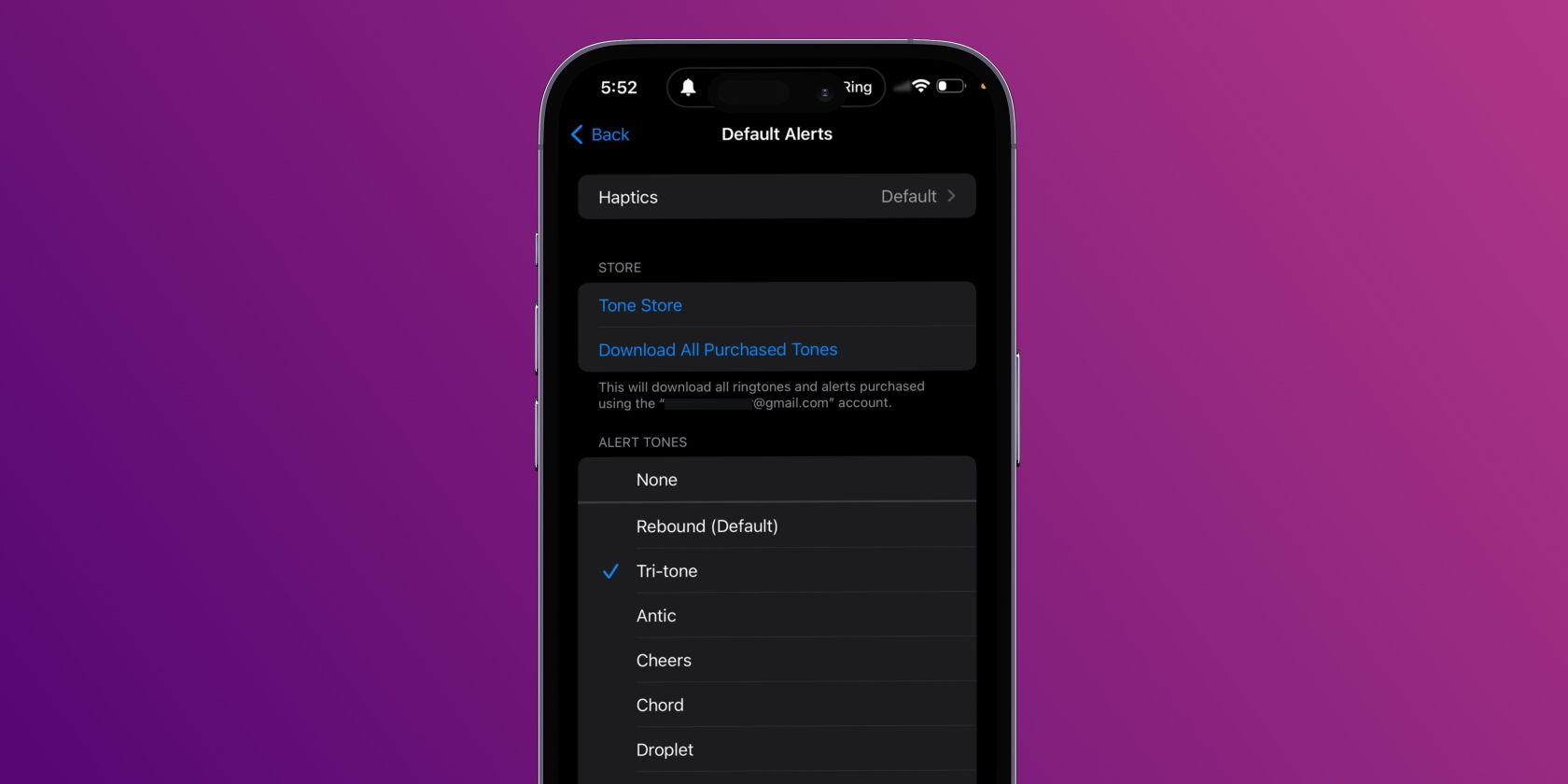 Изменить звук уведомлений iPhone в iOS 17.2