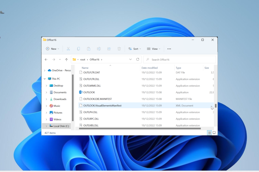Найти Outlook.exe в Windows 10 и 11