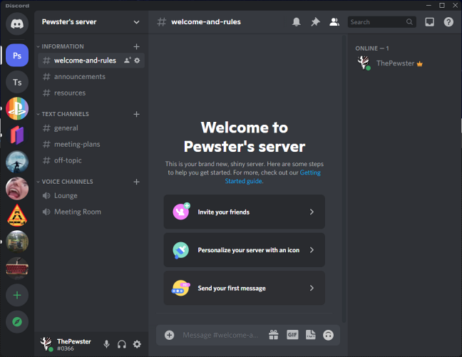 Новый Community сервер с рекомендуемыми каналами
