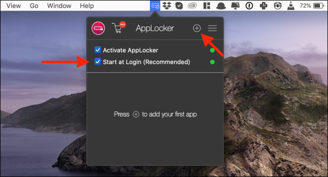 Click on Plus button to add an app