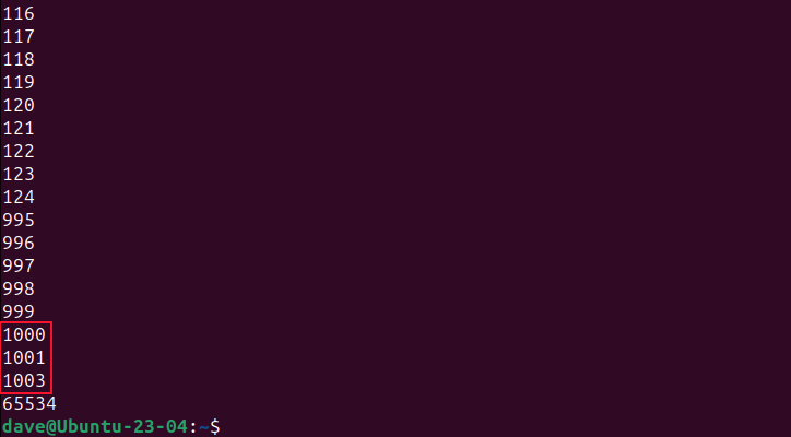 Нахождение максимального использованного UID в Ubuntu с помощью cut и sort