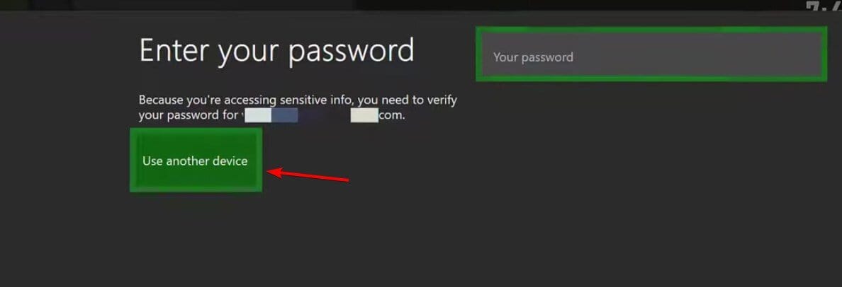 Экран выбора входа на Xbox