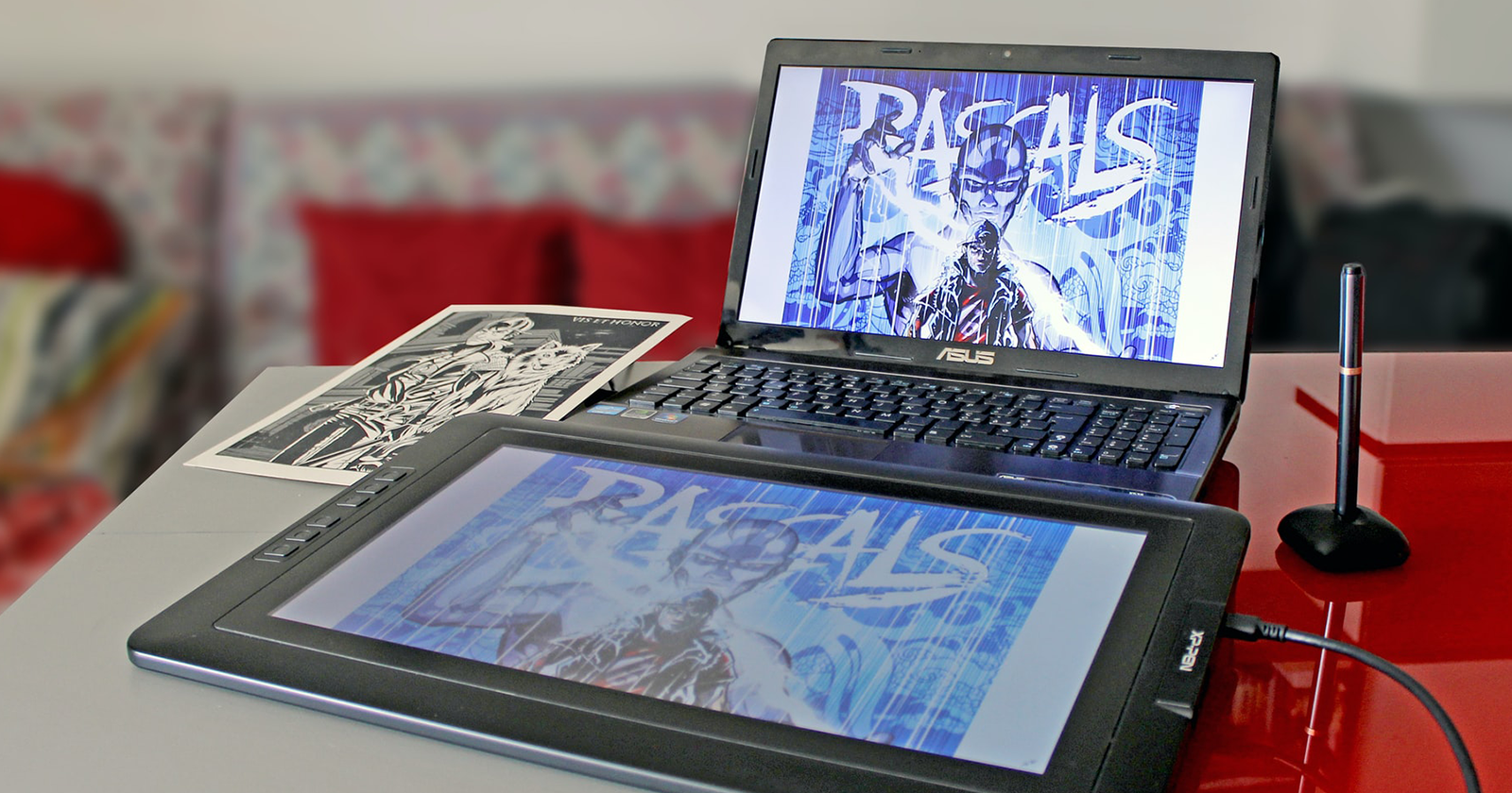 Цифровая живопись на ноутбуке Asus