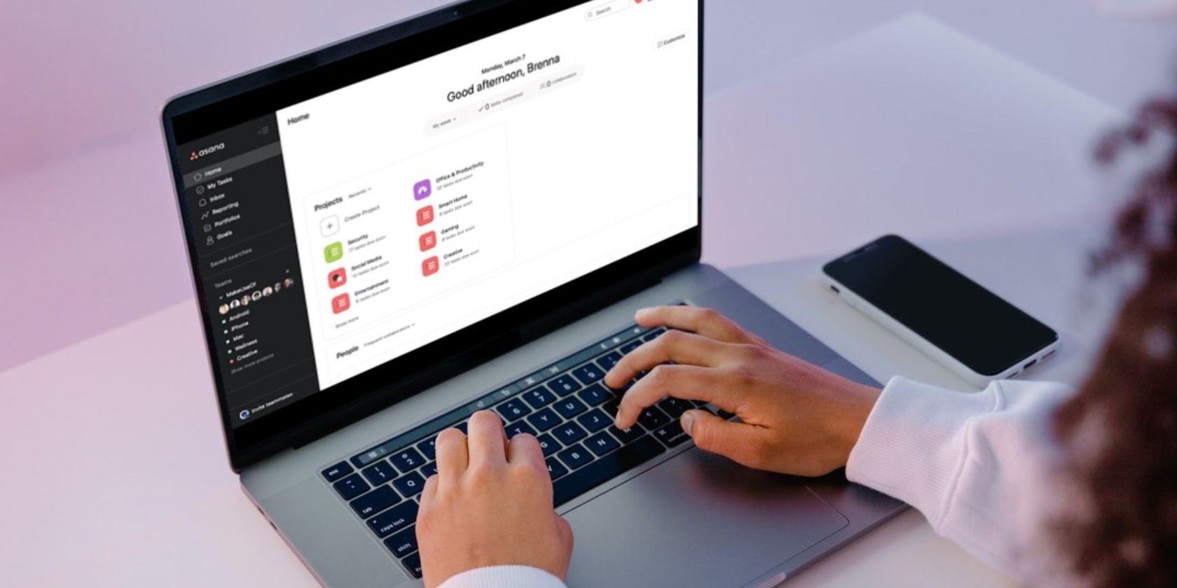 Как настроить домашнюю страницу Asana