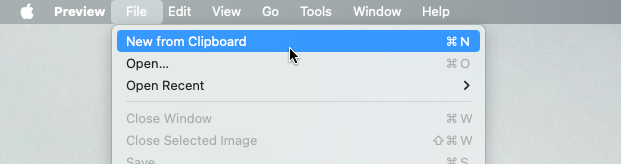 Новое изображение в Preview на macOS из буфера обмена