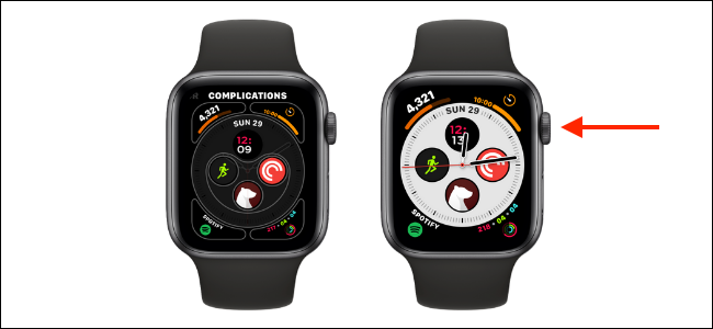 Click Digital Crown to Save Watch Face